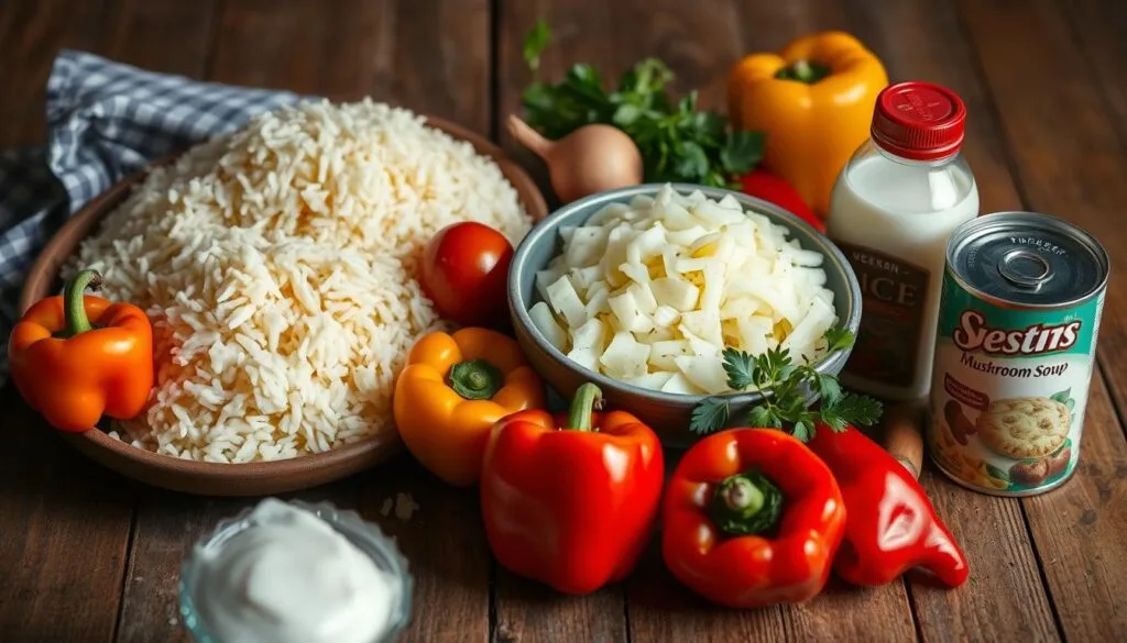 Cheesy Rice Casserole Ingredients