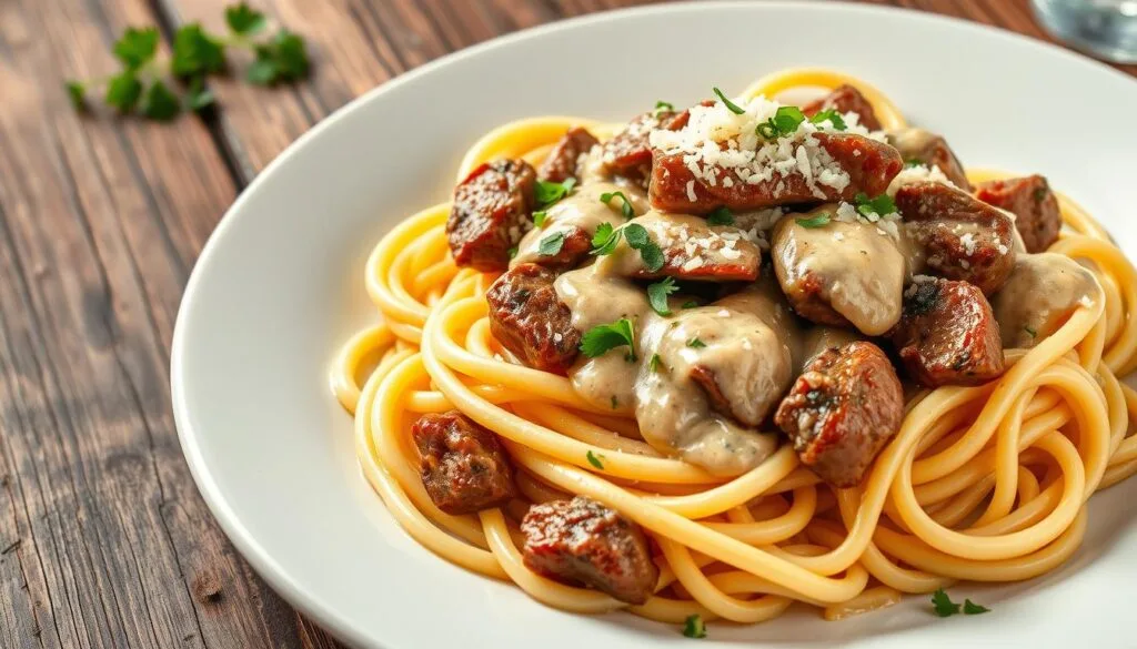 Creamy Steak Pasta Recipe