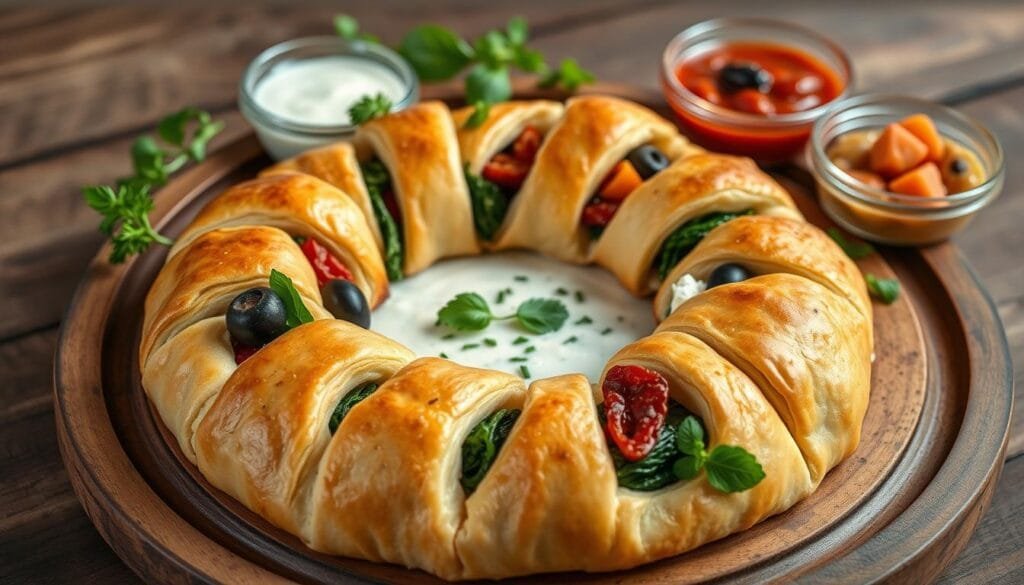 Mediterranean Vegetarian Crescent Ring