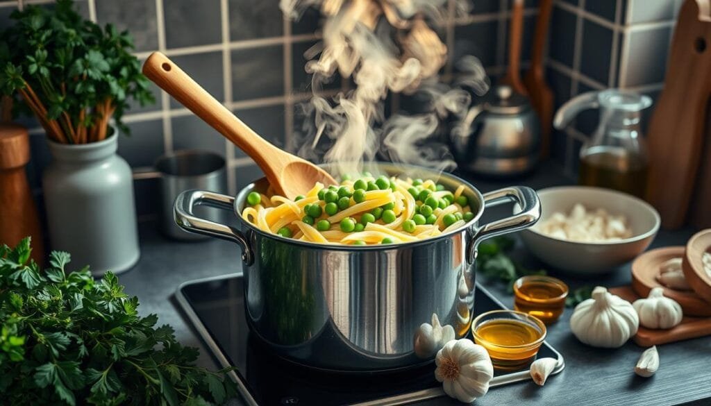 Pasta and Peas Cooking Techniques