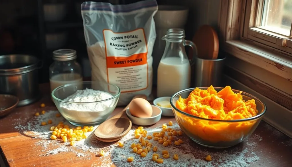 Sweet Potato Cornbread Preparation