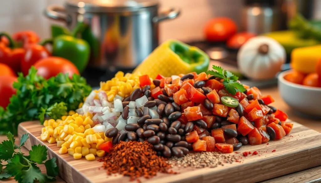 Taco Soup Base Ingredients Preparation