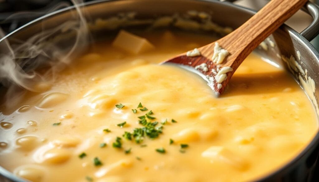 Creamy Cheese Sauce Preparation